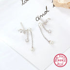 Lumière Bloom Earrings in White Gold Plating