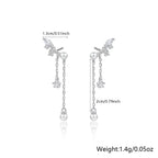 Lumière Bloom Earrings in White Gold Plating