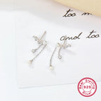 Lumière Bloom Earrings in White Gold Plating