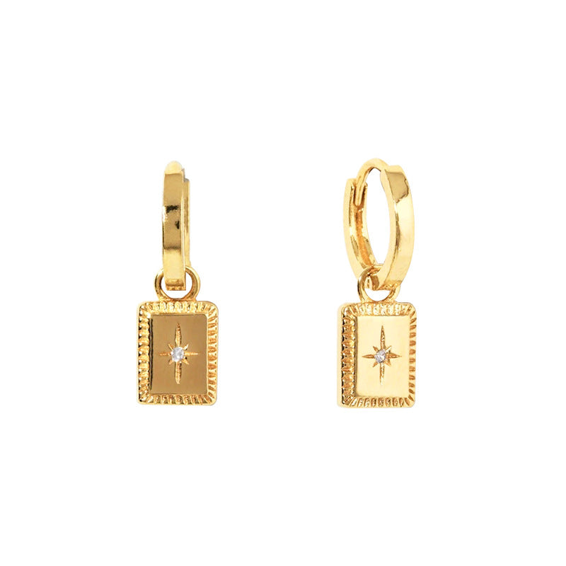 Miyabi Star Hoops Plated in 18K Gold