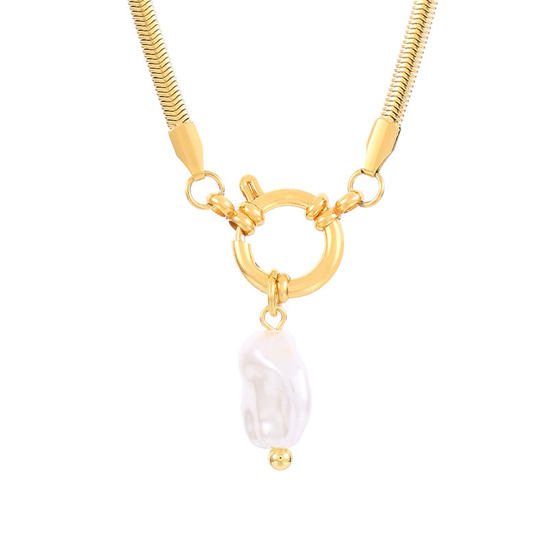 Shizuku Pearl Pendant in 18K Plated Gold