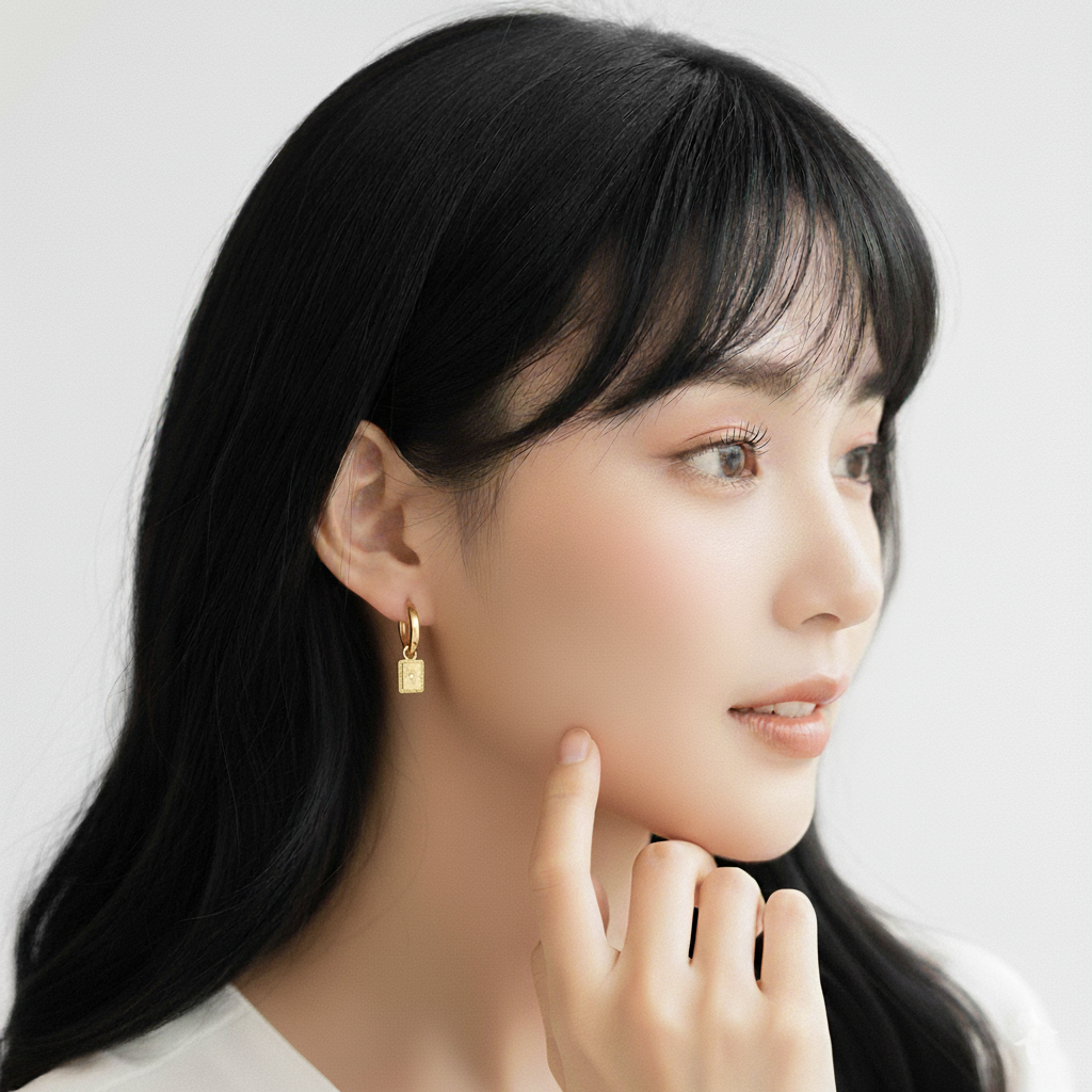 Miyabi Star Hoops Plated in 18K Gold