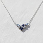 Seoul Ocean Drift Cluster Necklace in Sterling Silver