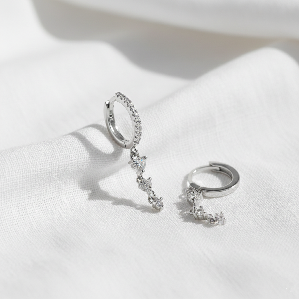 Lunar Shine Earrings in Sterling Silver