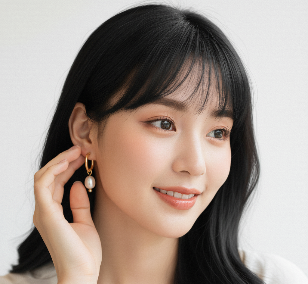 Heian Pearl Earrings Plated in 18K Gold