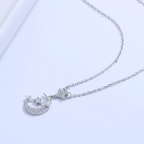 Seoul Lunar Pendant In Sterling Silver