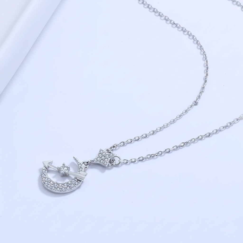 Seoul Lunar Pendant In Sterling Silver