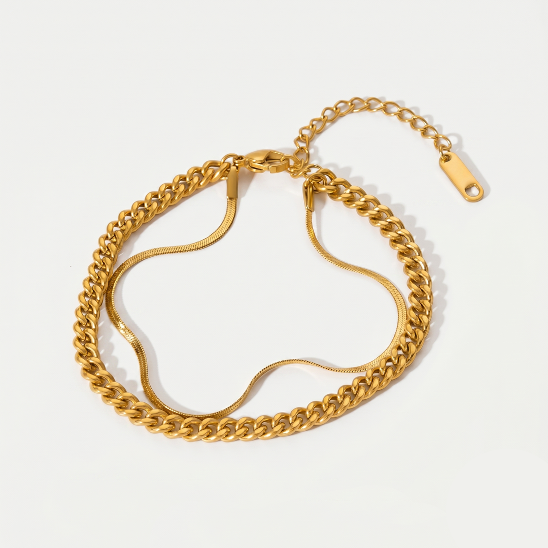 The Layered Curb & Snake Chain