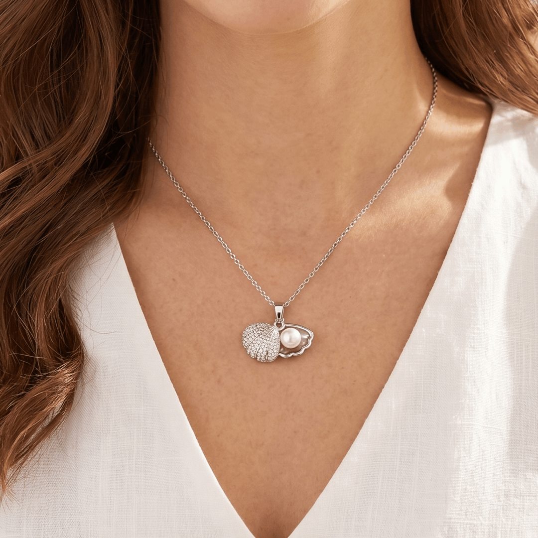 himie(ヒーミー)　Mermaid shell 貝殻ネックレス　シルバー Mermaid Shell Necklace – Miyuna Jewels