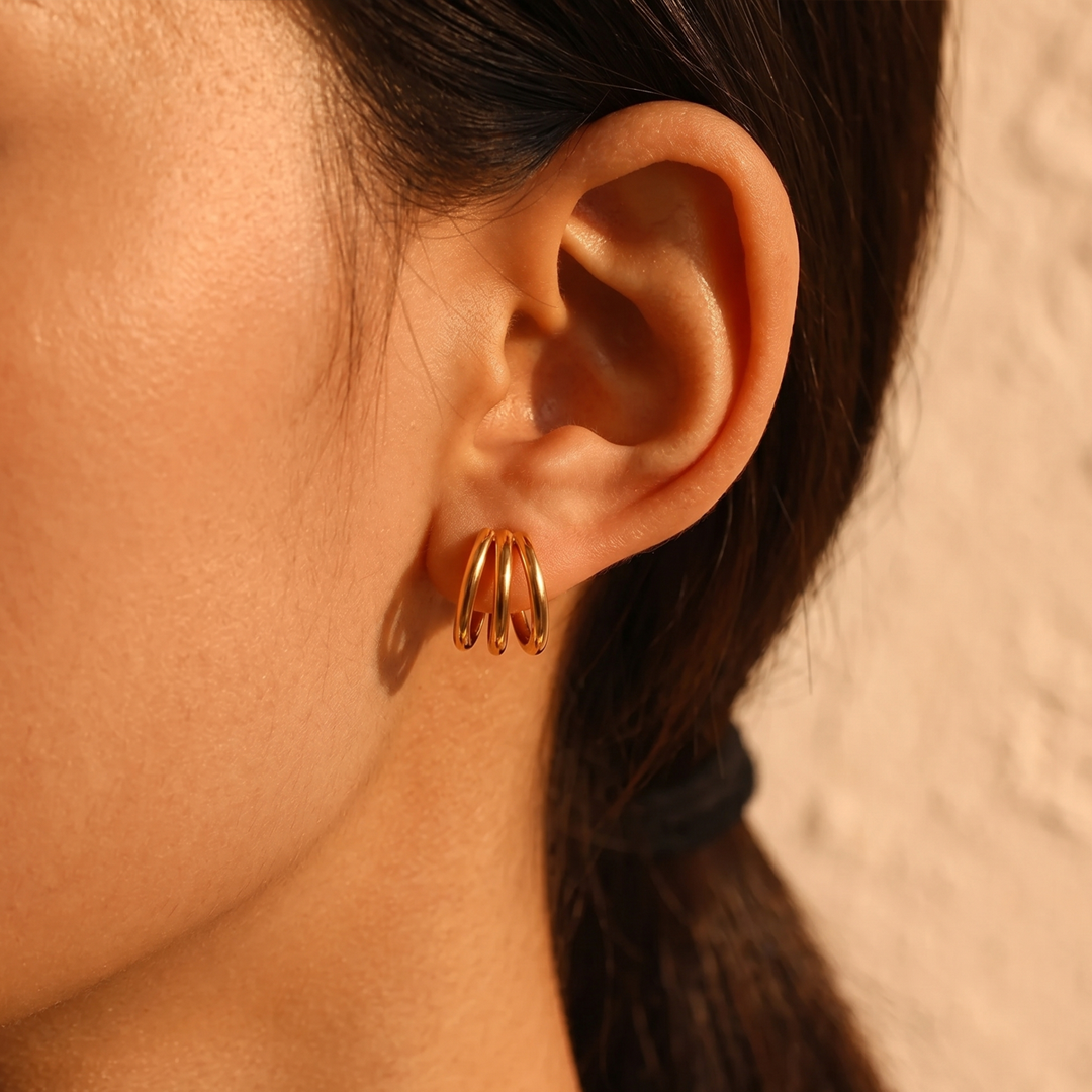 Triple Hoop Earrings