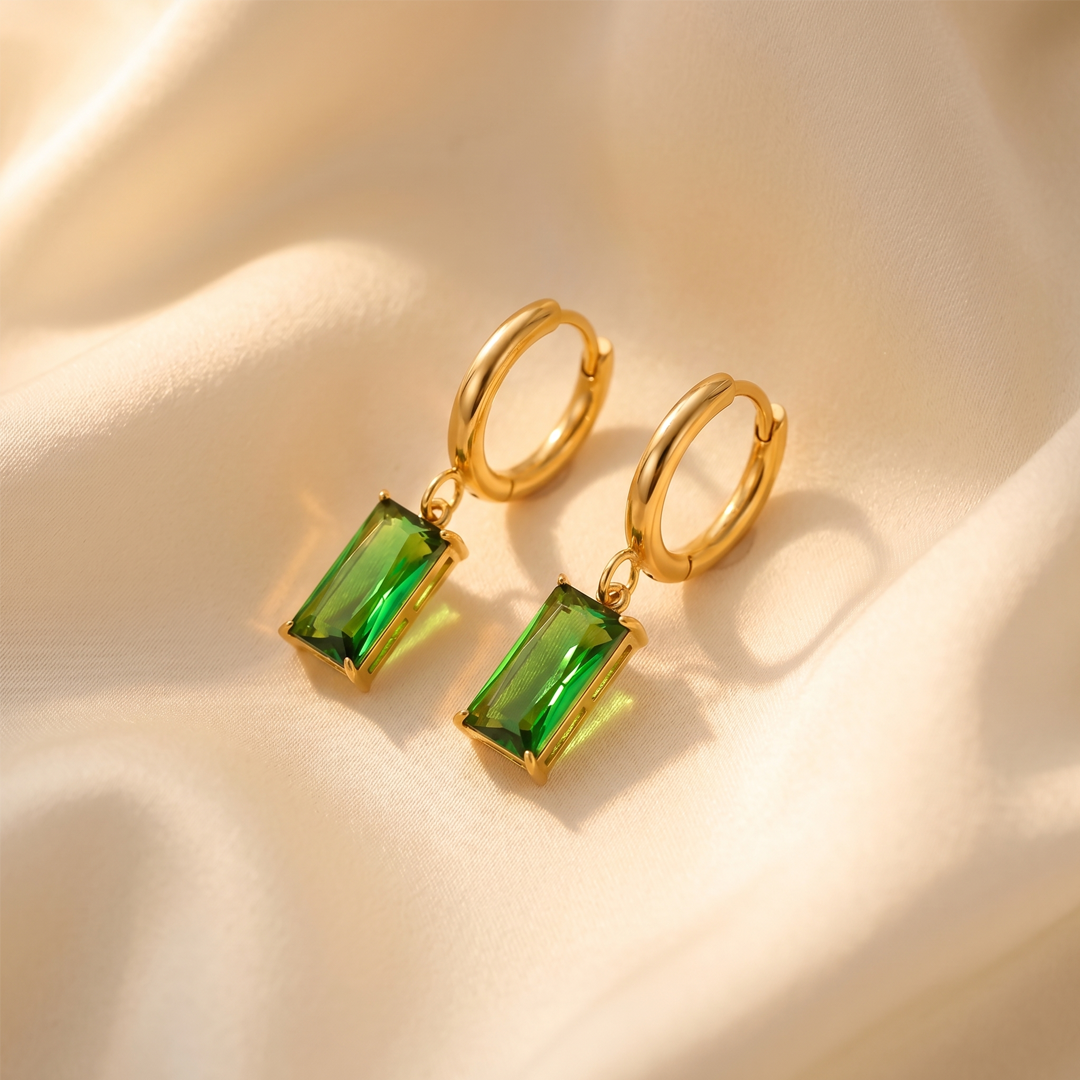 Emerald Tide Earring