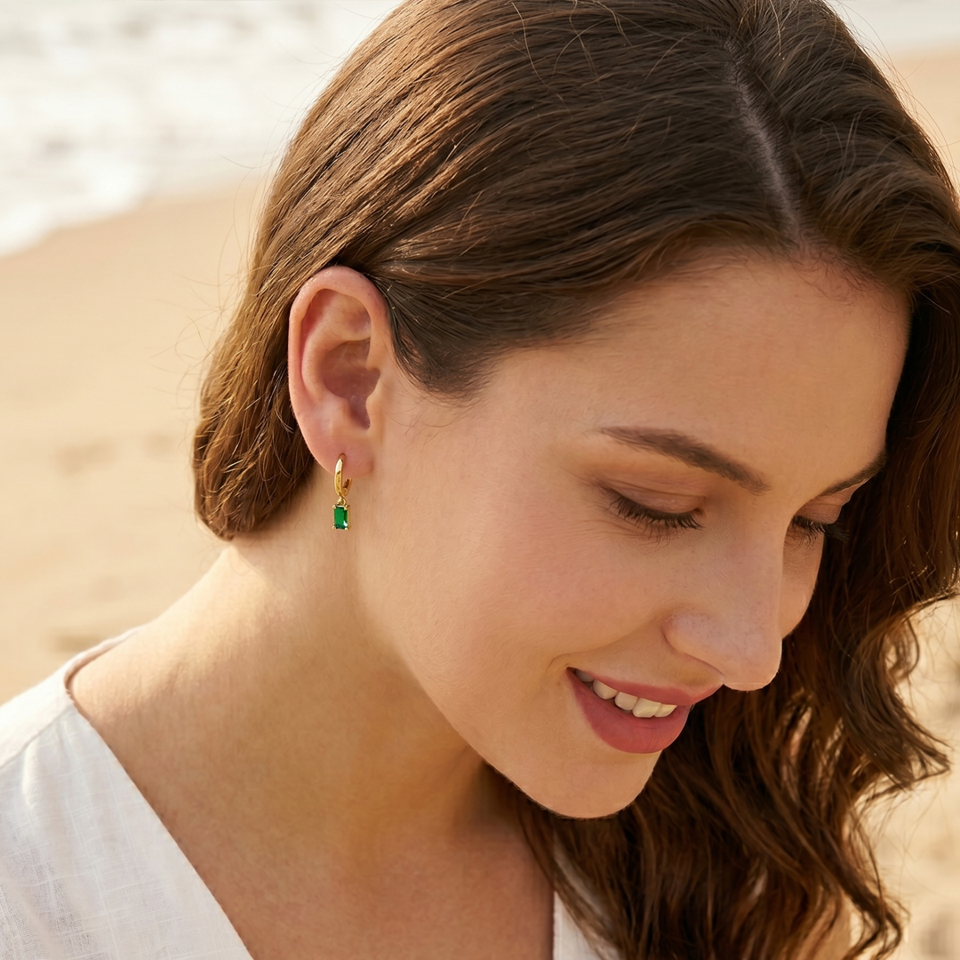Emerald Tide Earring