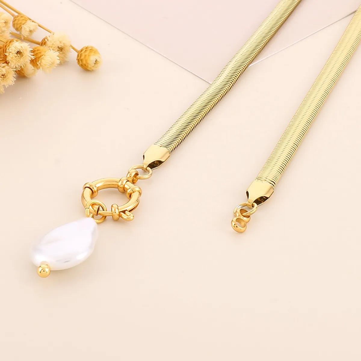 Shizuku Pearl Pendant in 18K Plated Gold