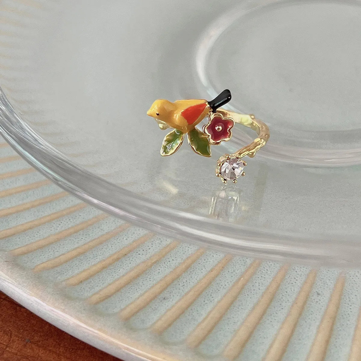 Sakura Charm Stackable Rings