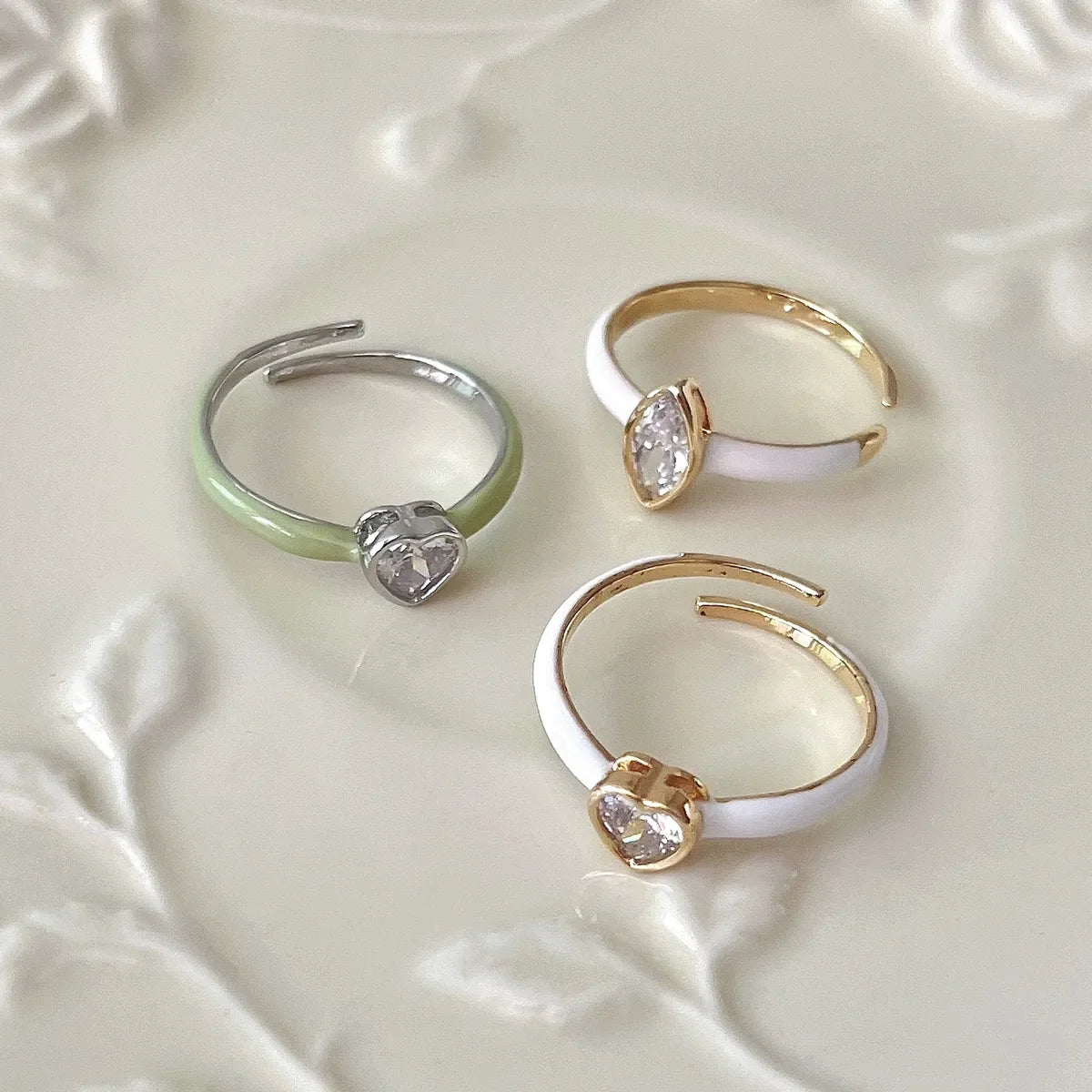 Sakura Charm Stackable Rings