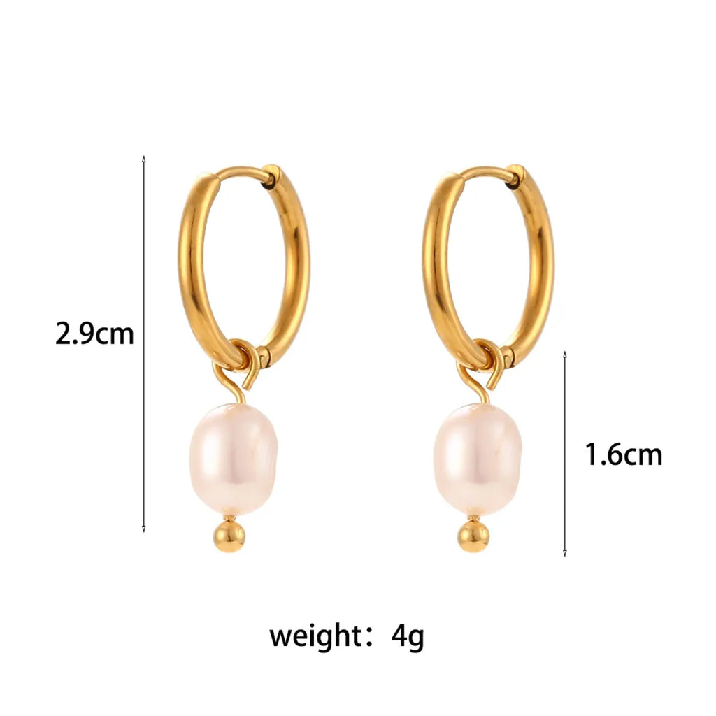 Heian Pearl Earrings Plated in 18K Gold