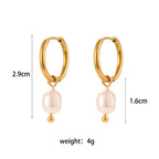 Heian Pearl Earrings Plated in 18K Gold