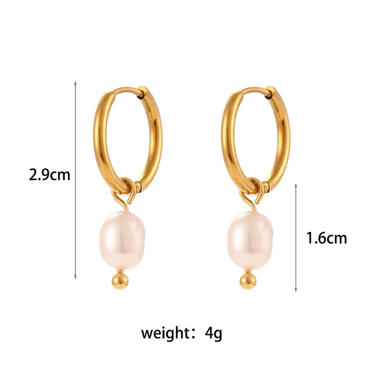 Heian Pearl Earrings Plated in 18K Gold