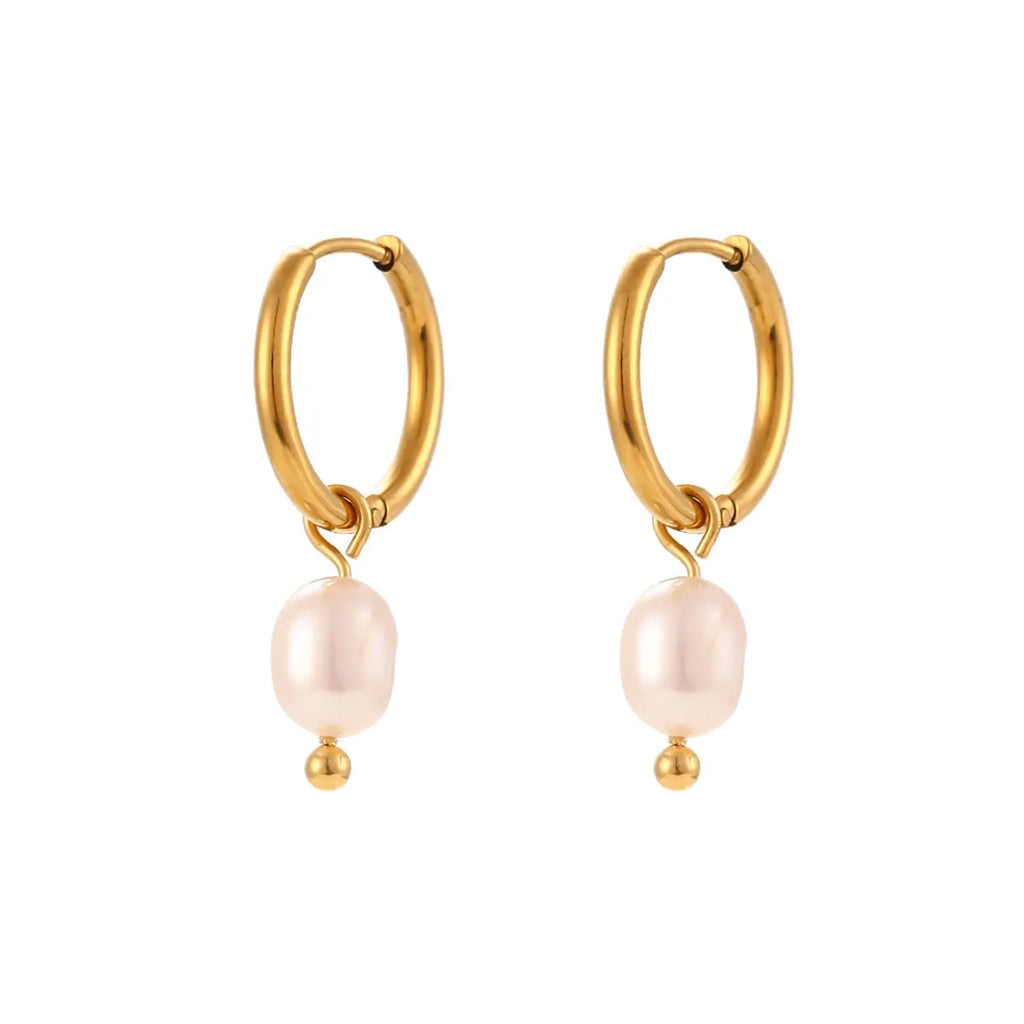 Heian Pearl Earrings Plated in 18K Gold
