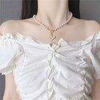 Hakubutsu Pearl Alloy Necklace