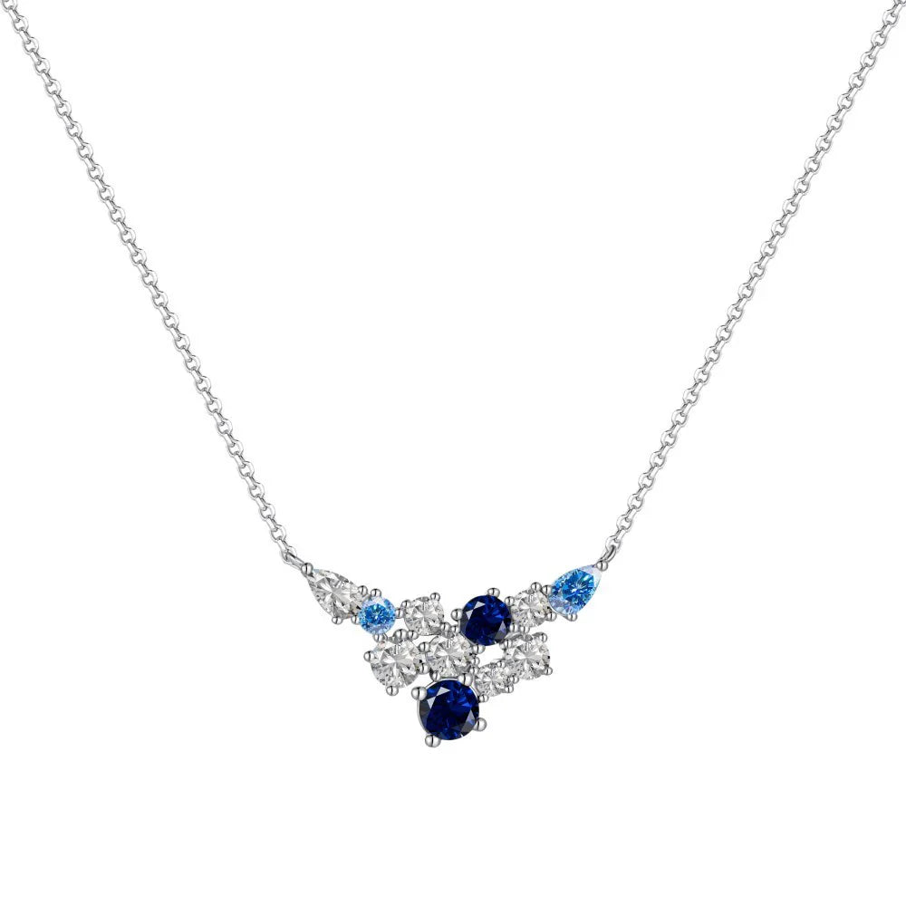 Seoul Ocean Drift Cluster Necklace in Sterling Silver
